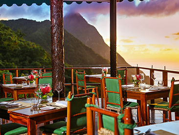 Bars and Restaurants at Ladera Resort, Soufriere, St. Lucia