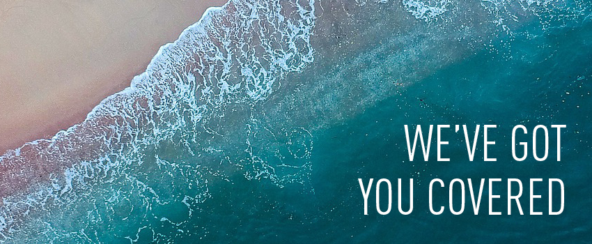 We've Got You Covered Beach covered by wave